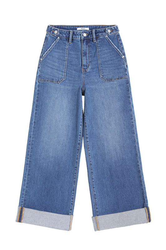BRIAR HIGH RISE WIDE LEG BYW8275 (BYJJ019) MEDIUM BLUE
