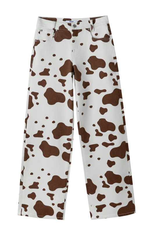 BEXLEY MID RISE STRAIGHT BYU0001 (BYMJ196) BROWN/COFFEE COWS