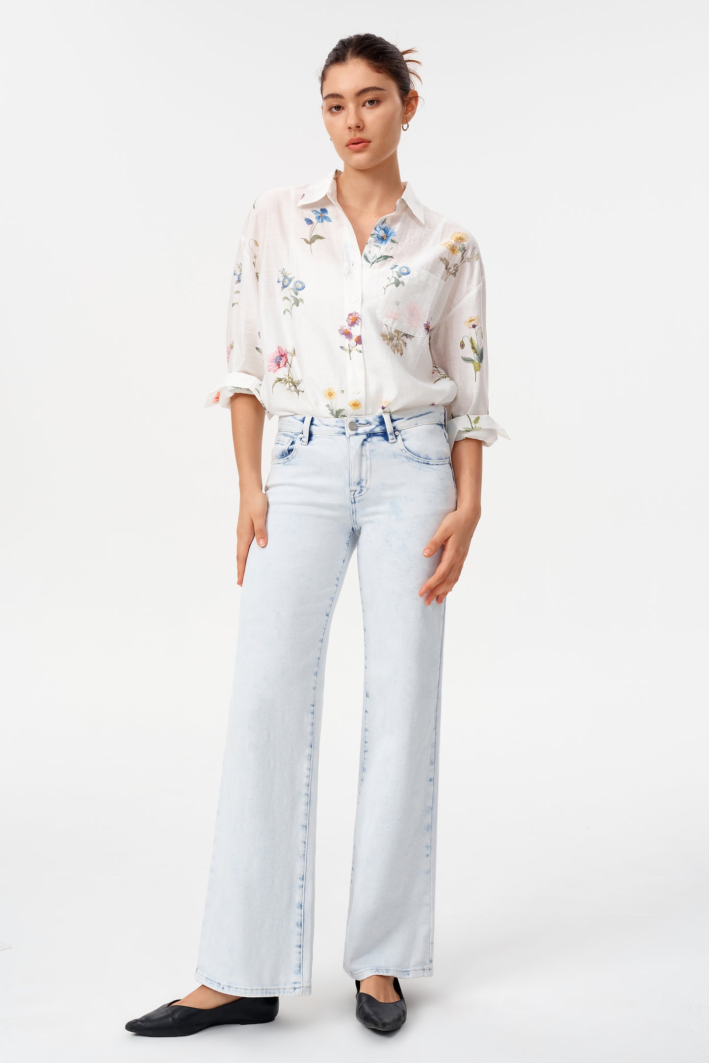 ZEPHYRINE MID RISE WIDE LEG