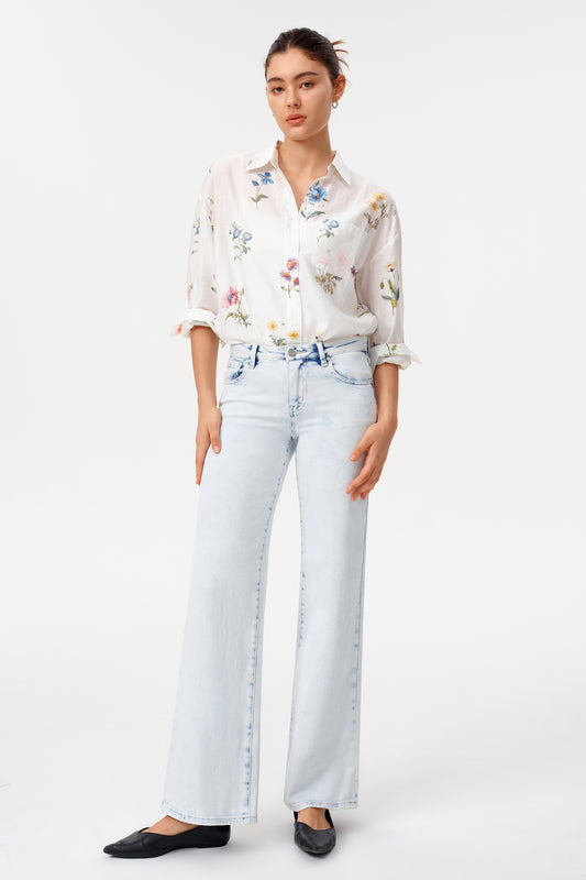 ZEPHYRINE MID RISE WIDE LEG