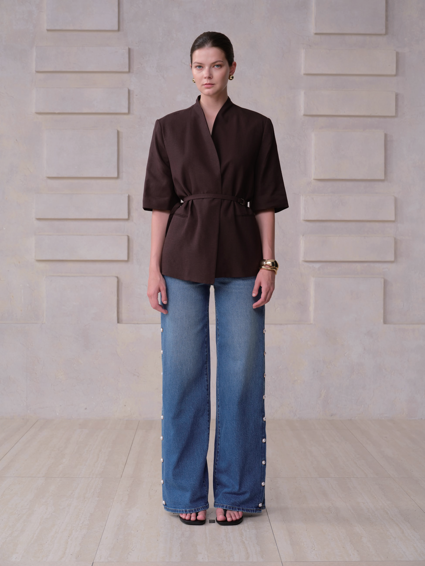 NEW YORK HIGH RISE WIDE LEG FULL JEANS BYW8410