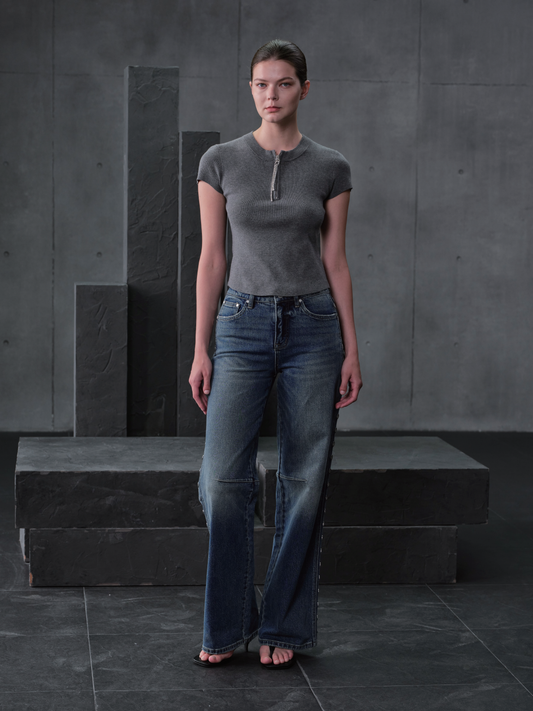 NEW YORK HIGH RISE WIDE LEG TALL JEANS BYW8442