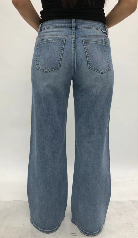 NEW YORK HIGH RISE FLARED WIDE LEG FULL JEANS BYW8416