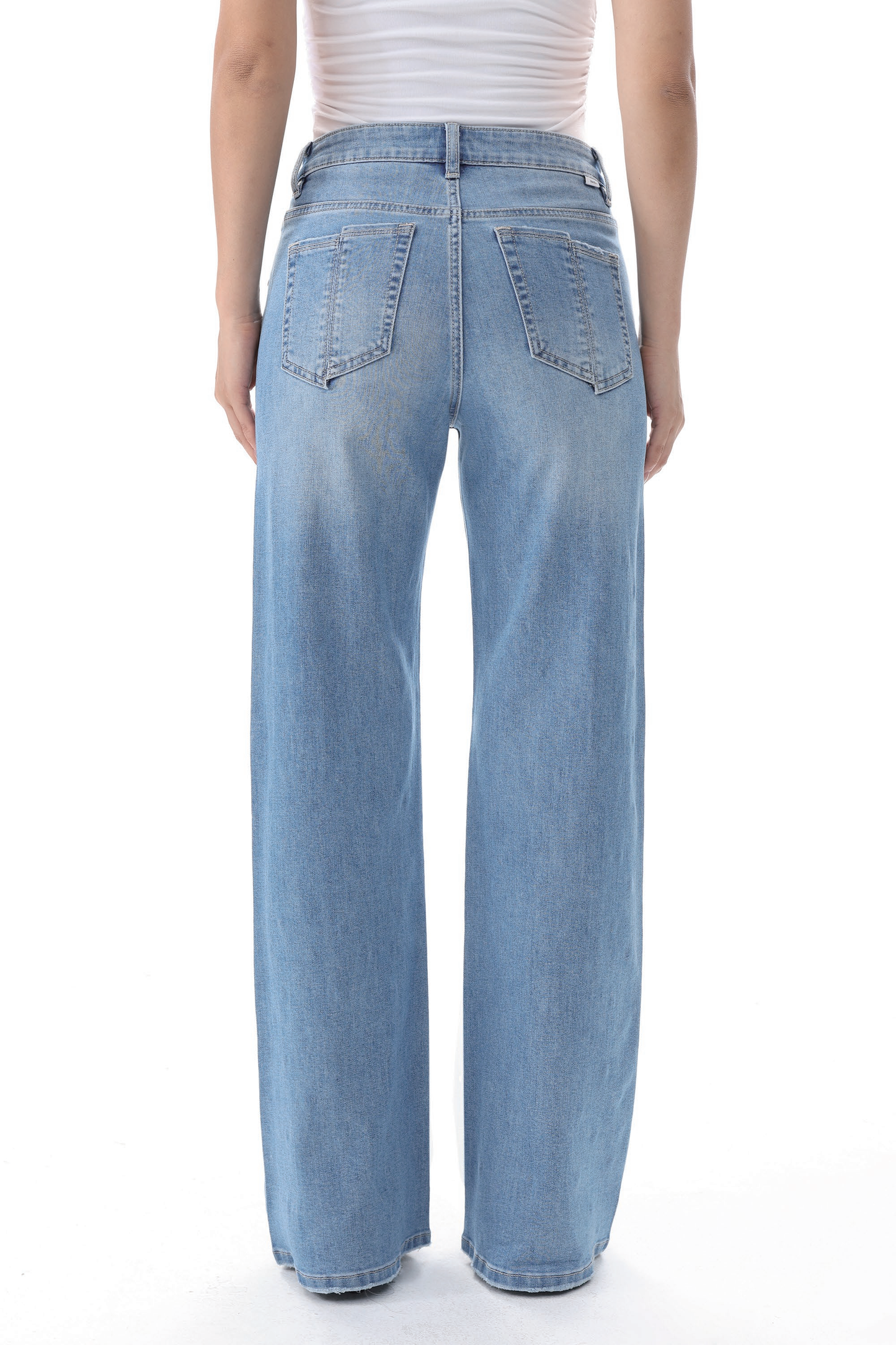 NEW YORK HIGH RISE FLARED WIDE LEG FULL JEANS BYW8416