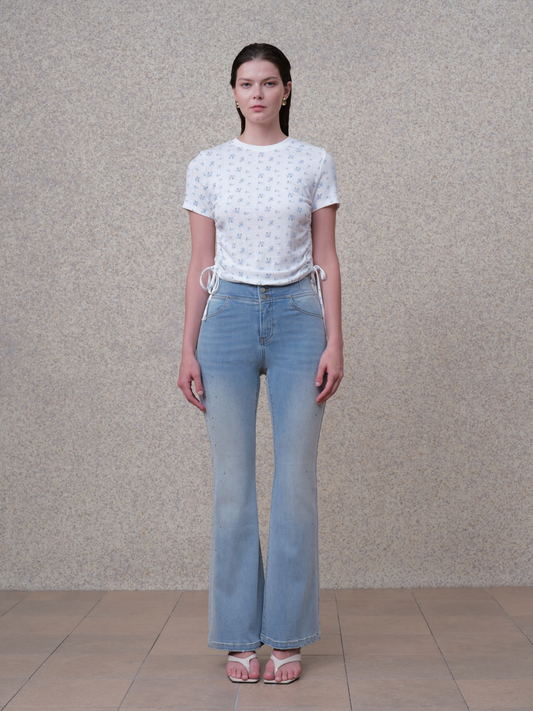 AUSTIN HIGH RISE FLARE FULL JEANS BYF1249