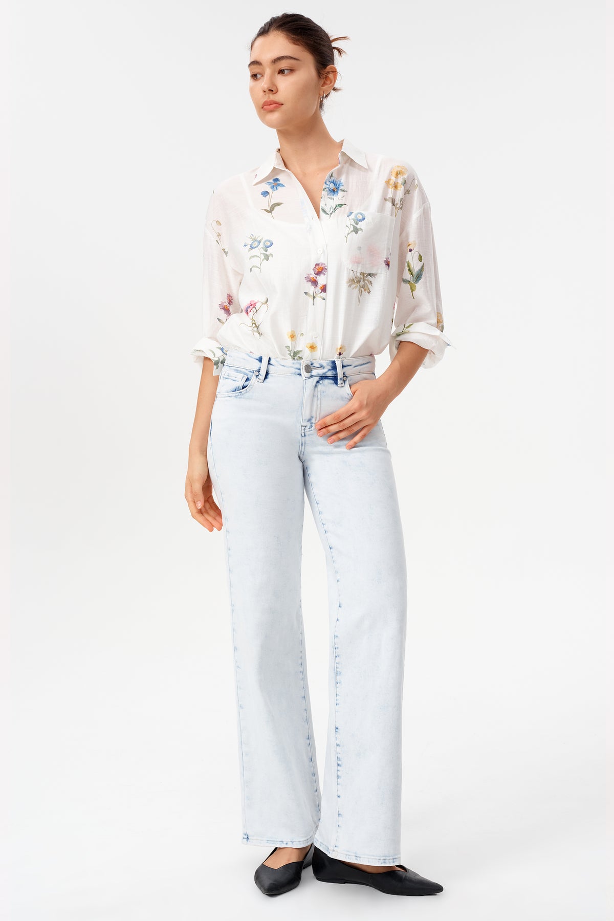 ZEPHYRINE MID RISE WIDE LEG