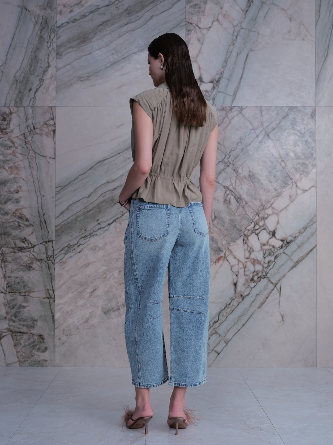 TOKYO HIGH RISE BARREL CROPPED JEANS BYOX075