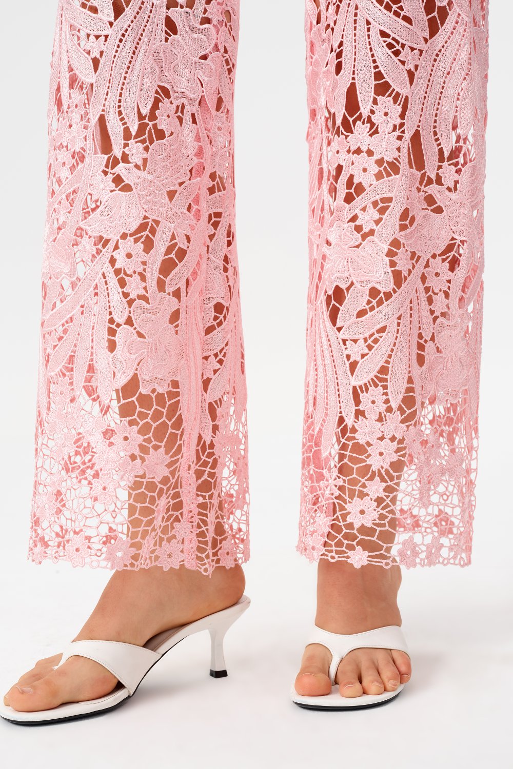 HIGH RISE LACE PANTS WITH RHINESTONE