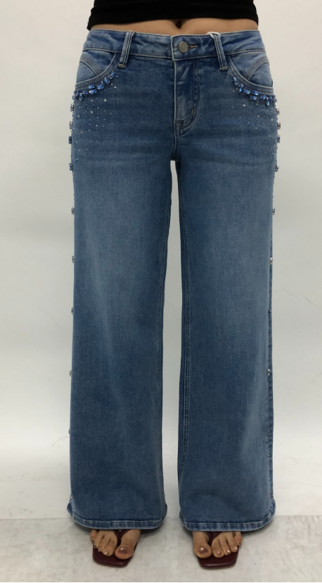 NEW YORK MID RISE FULL FLARE JEANS BYW8418