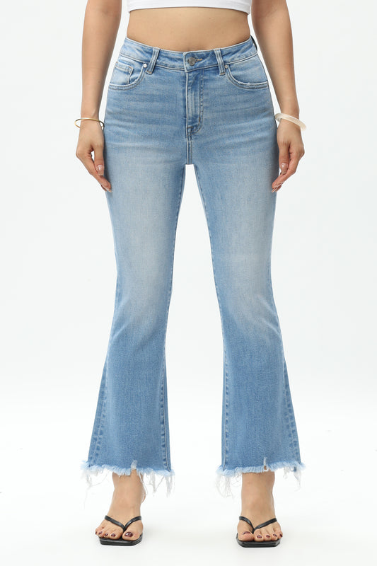 HIGH RISE FLARE BYF1152 LIGHT BLUE
