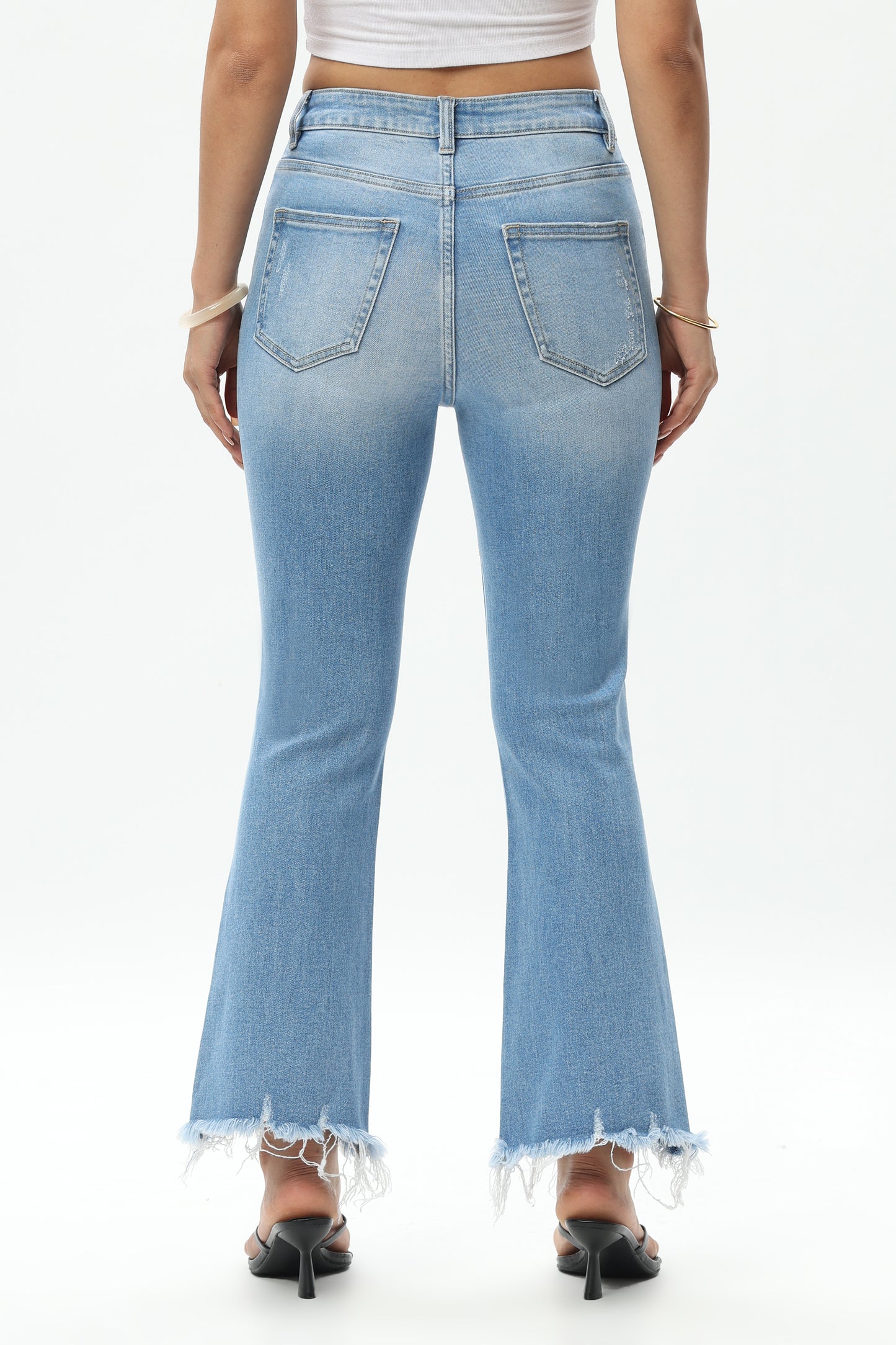 HIGH RISE FLARE BYF1152 LIGHT BLUE