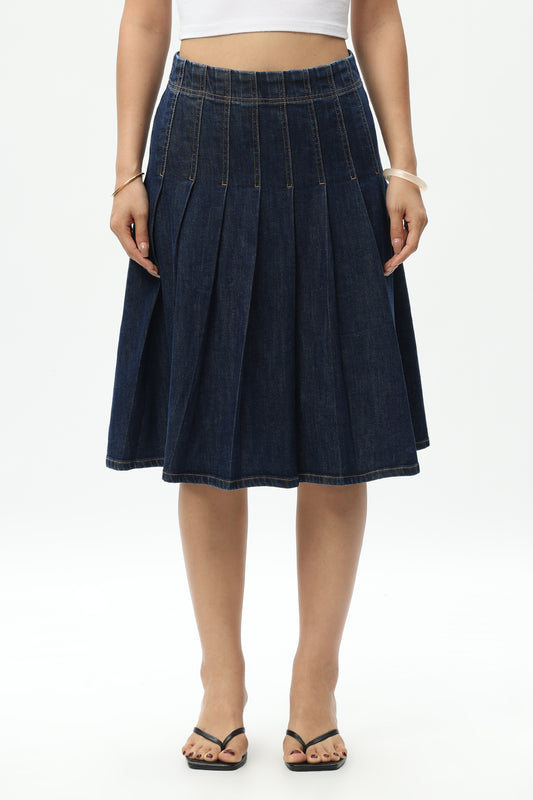 CAIUS HIGH RISE PLEATED SKIRT