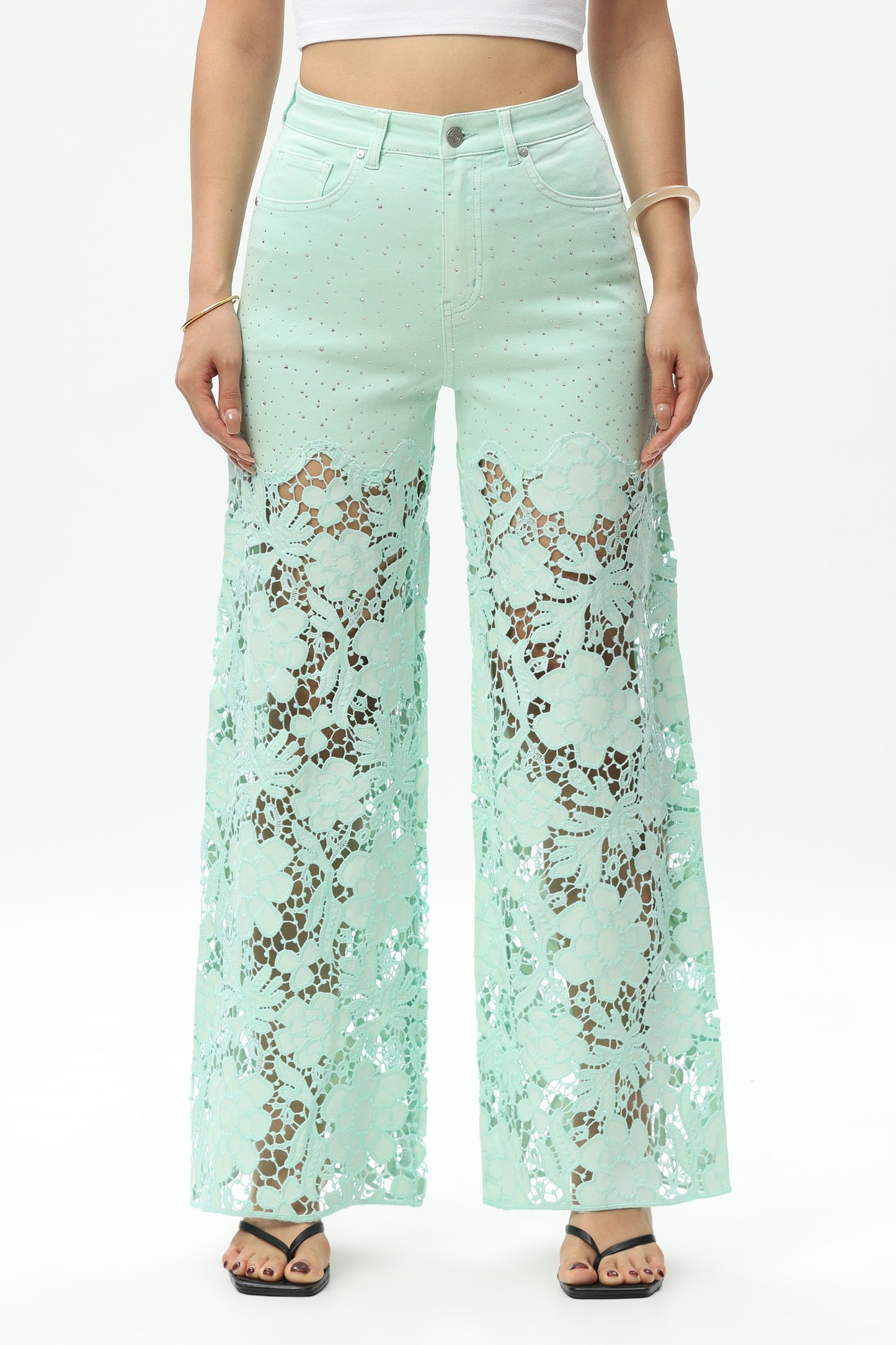 FLORA SUPER HIGH RISE WIDE LEG JEANS