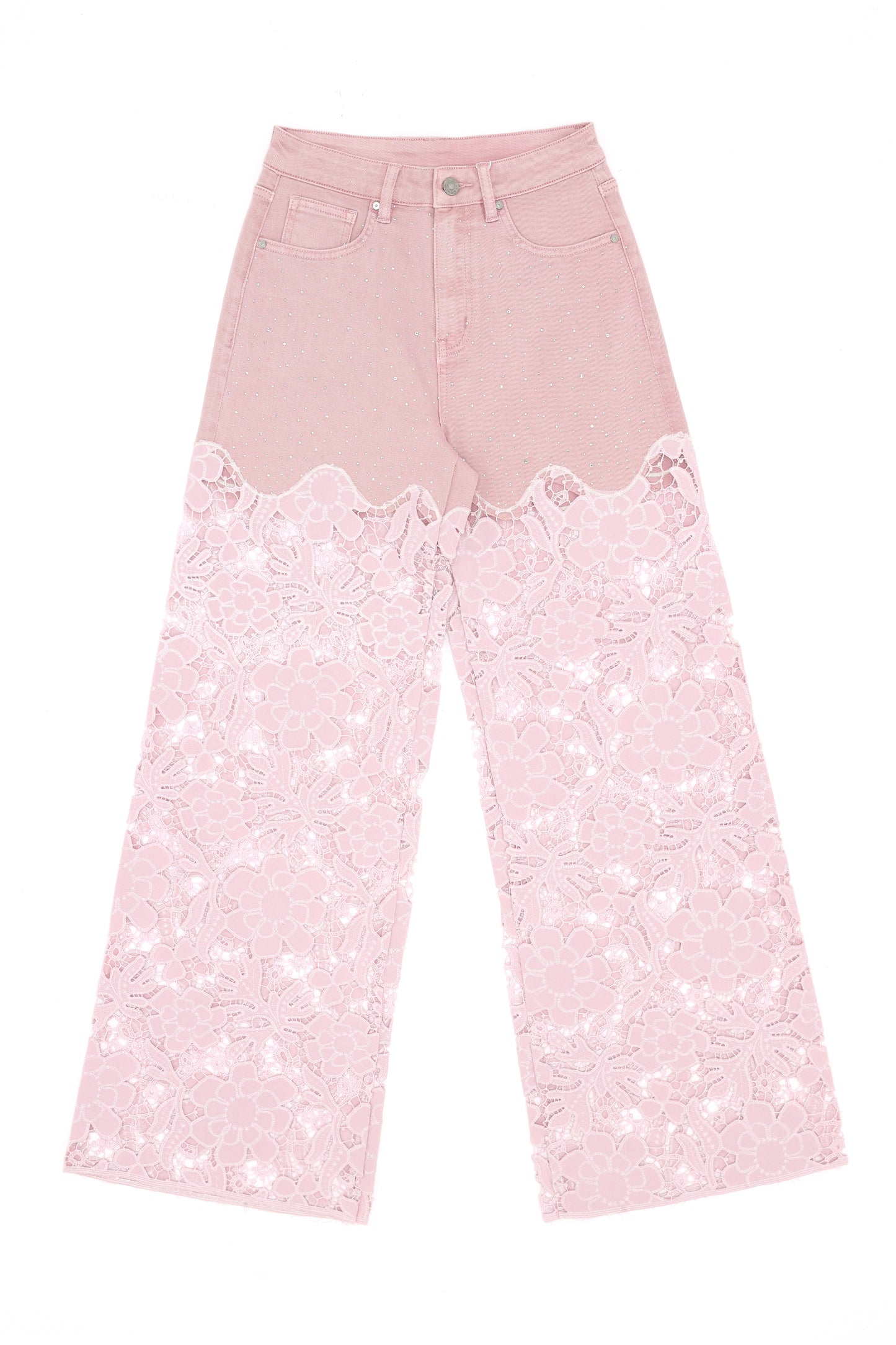 FLORA HIGH RISE WIDE LEG BYW8194 (BYCK007) LAVENDER PINK