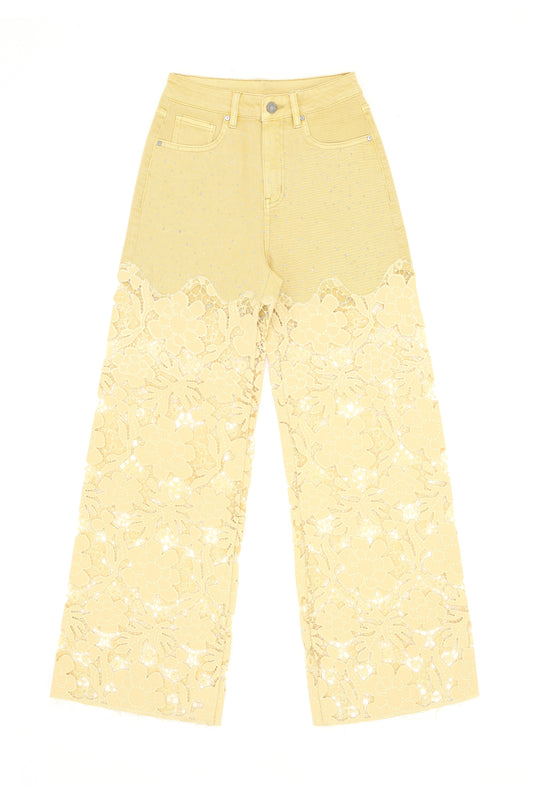 FLORA HIGH RISE WIDE LEG
 BYW8194 (BYCK007) BUTTER YELLOW