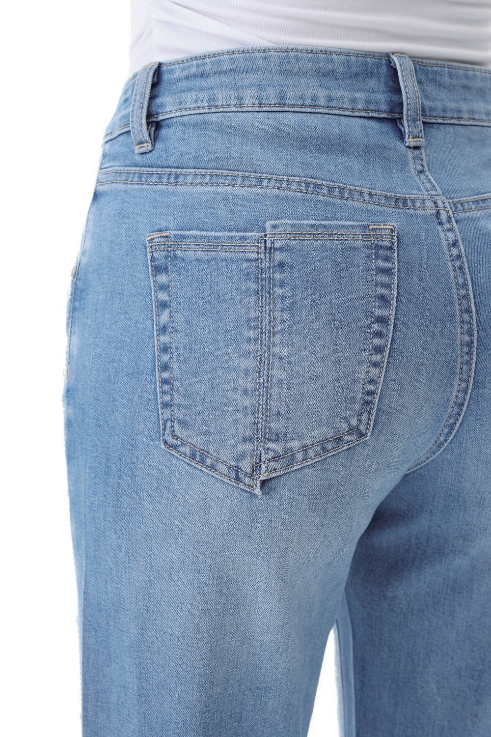 NEW YORK HIGH RISE FLARED WIDE LEG FULL JEANS BYW8416