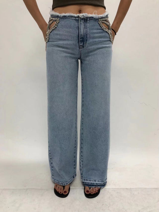 NEW YORK MID RISE WIDE LEG FULL JEANS BYW8453