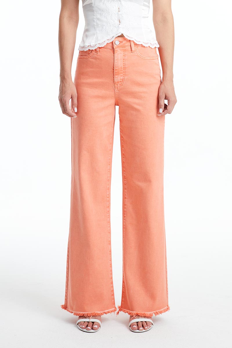 STELLA HIGH RISE WIDE LEG JEANS BYW8138 (BYHE019) CORAL