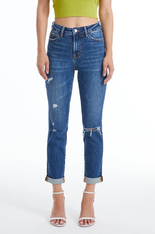 HIGH RISE SLIM STRAIGHT JEANS BYT5172 (BYHE072) MILLYROCK