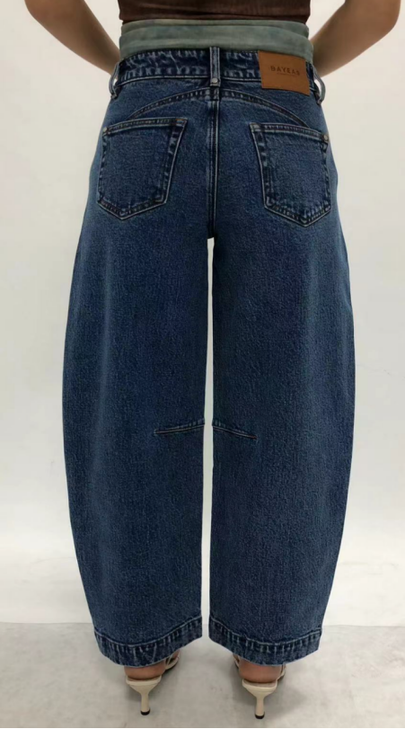 TOKYO M-HIGH RISE DROPPED CROTCH BARREL ANKLE JEANS BYOX073