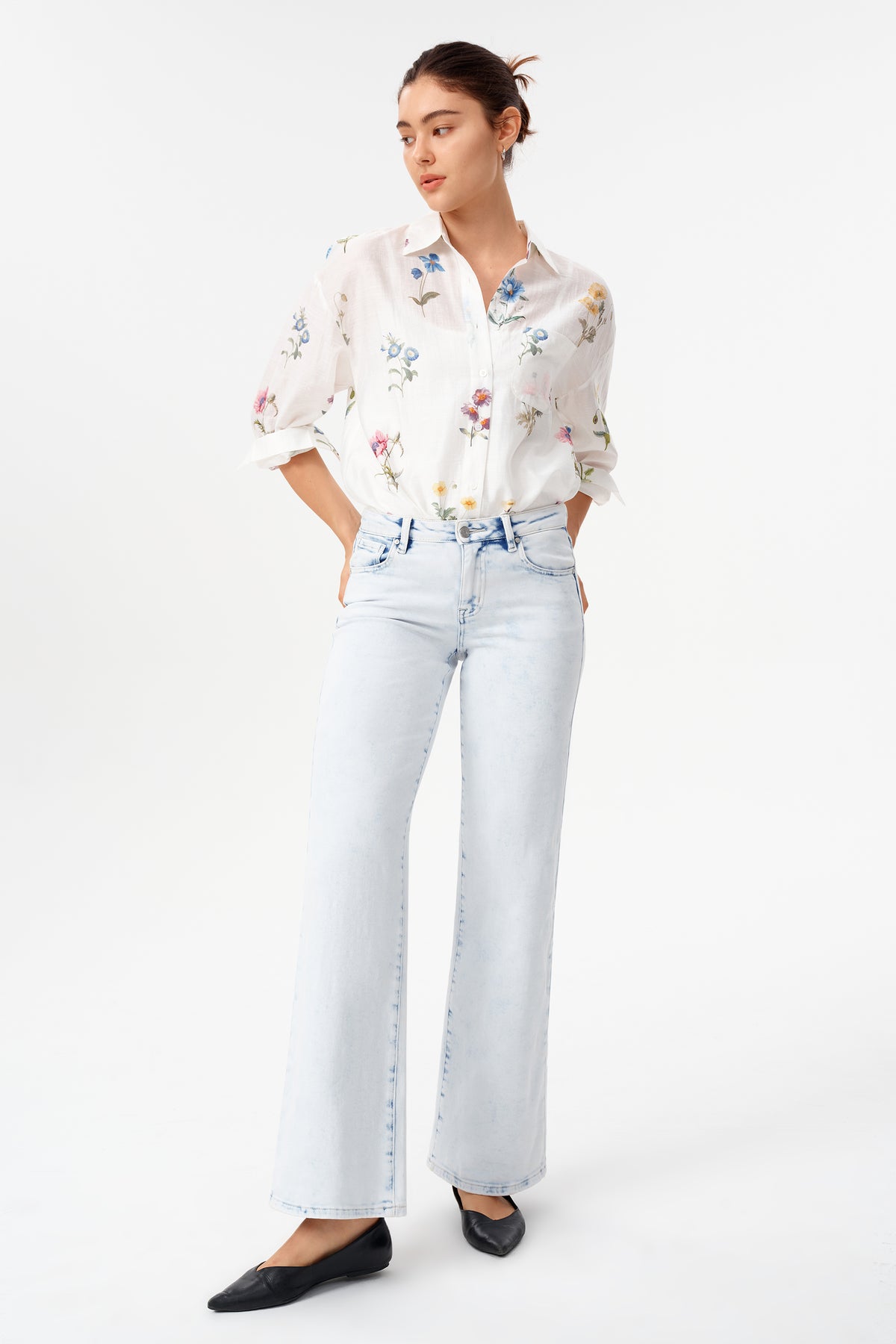 ZEPHYRINE MID RISE WIDE LEG