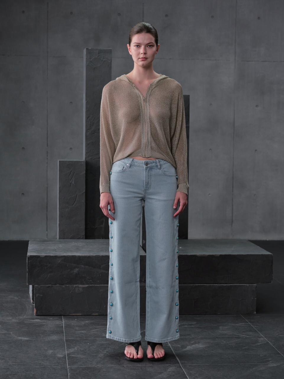 NEW YORK MID RISE WIDE LEG FULL JEANS  BYW8407