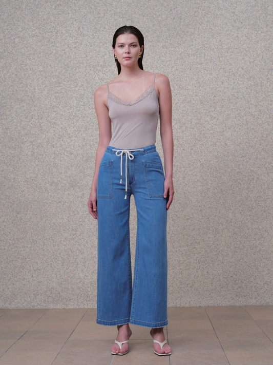 NEW YORK MID RISE WIDE LEG ANKLE JEANS BYW8454