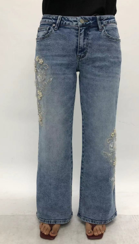 NEW YORK MID RISE WIDE LEG FLARE ANKLE JEANS  BYW8422