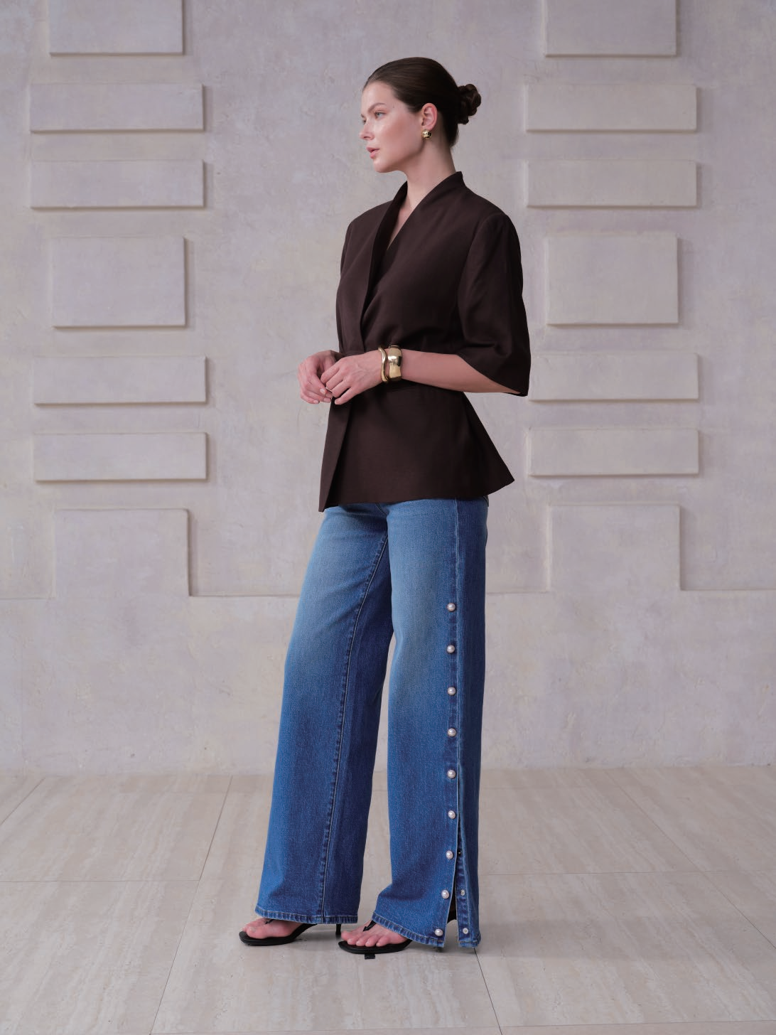 NEW YORK HIGH RISE WIDE LEG FULL JEANS BYW8410
