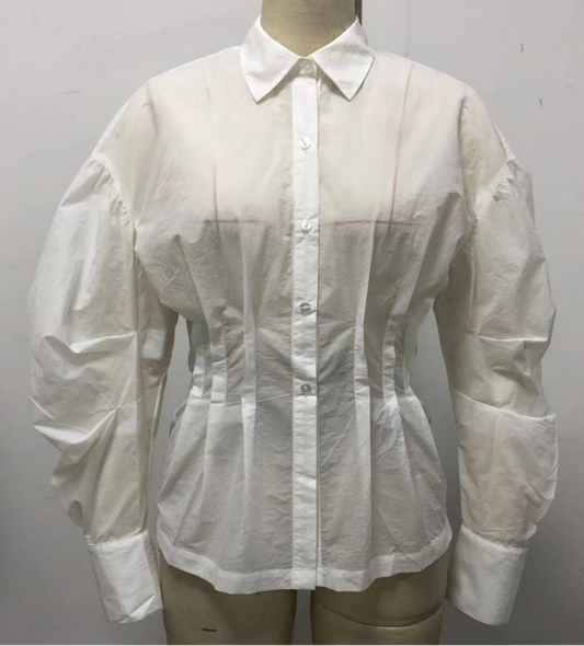 MILAN SEMI-SHEER LOOSE FIT SHIRTS BYJ9092