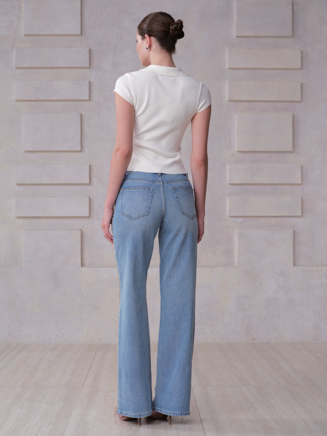 NEW YORK MID RISE WIDE LEG TALL JEANS BYW8419