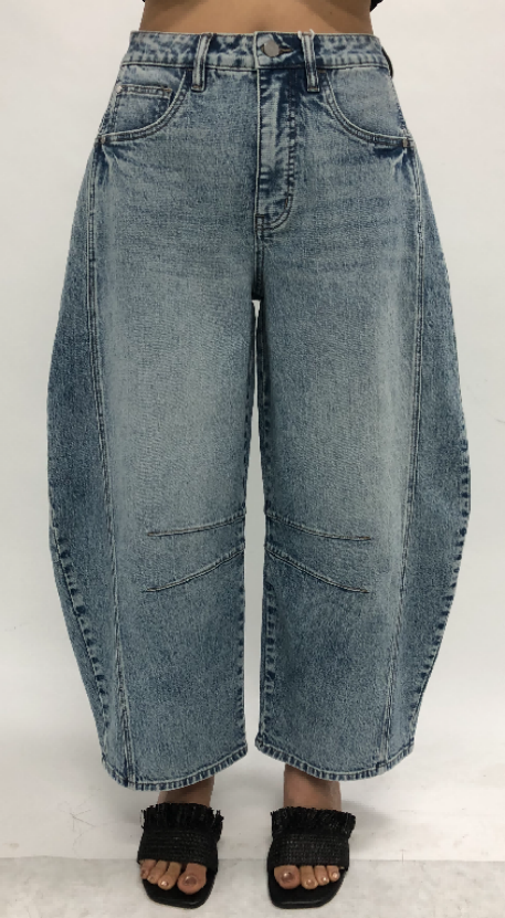 TOKYO HIGH RISE BARREL CROPPED JEANS BYOX075