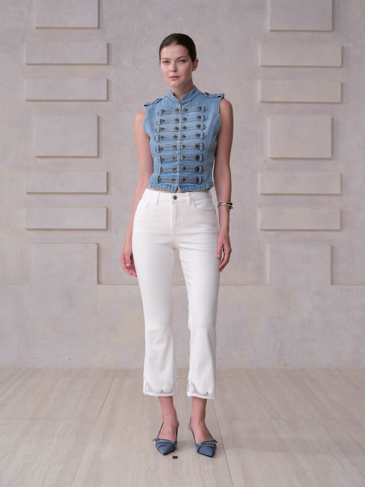 DENIM NAPOLEON VEST BYV4010