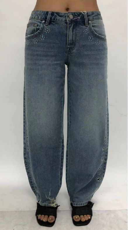 NEW YORK MID RISE WIDE LEG FULL JEANS BYW8430