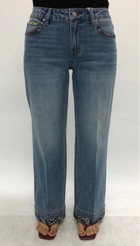 HONG KONG M-HIGH RISE ANKLE CUFFED STRAIGHT JEANS BYT5354
