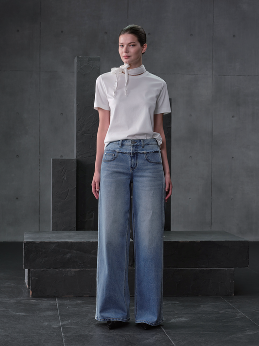 NEW YORK SUPER HIGH RISE 90'S WIDE LEG FULL JEANS BYW8452