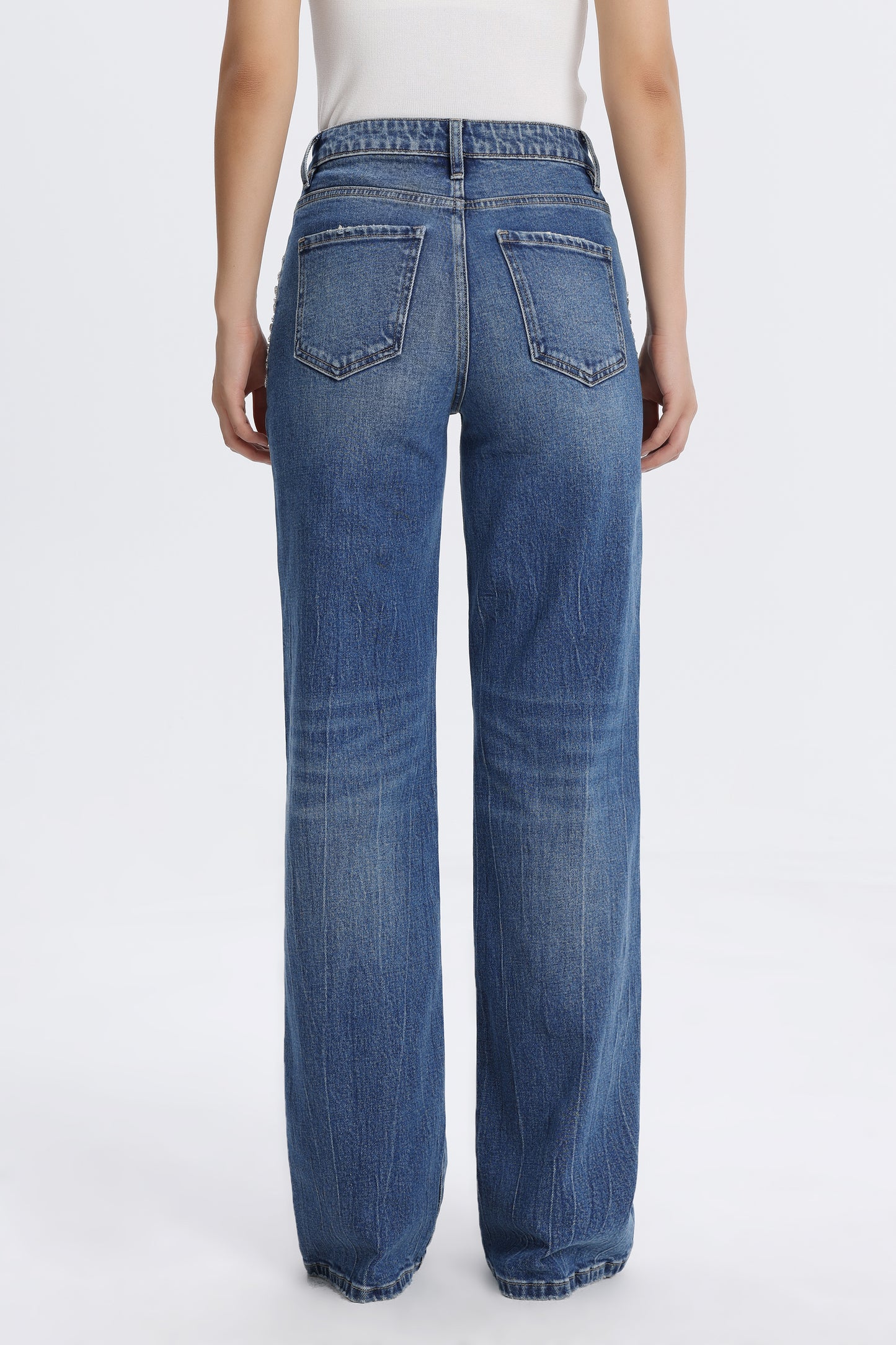 HONG KONG HIGH RISE RELAXED STRAIGHT TALL JEANS BYT5351
