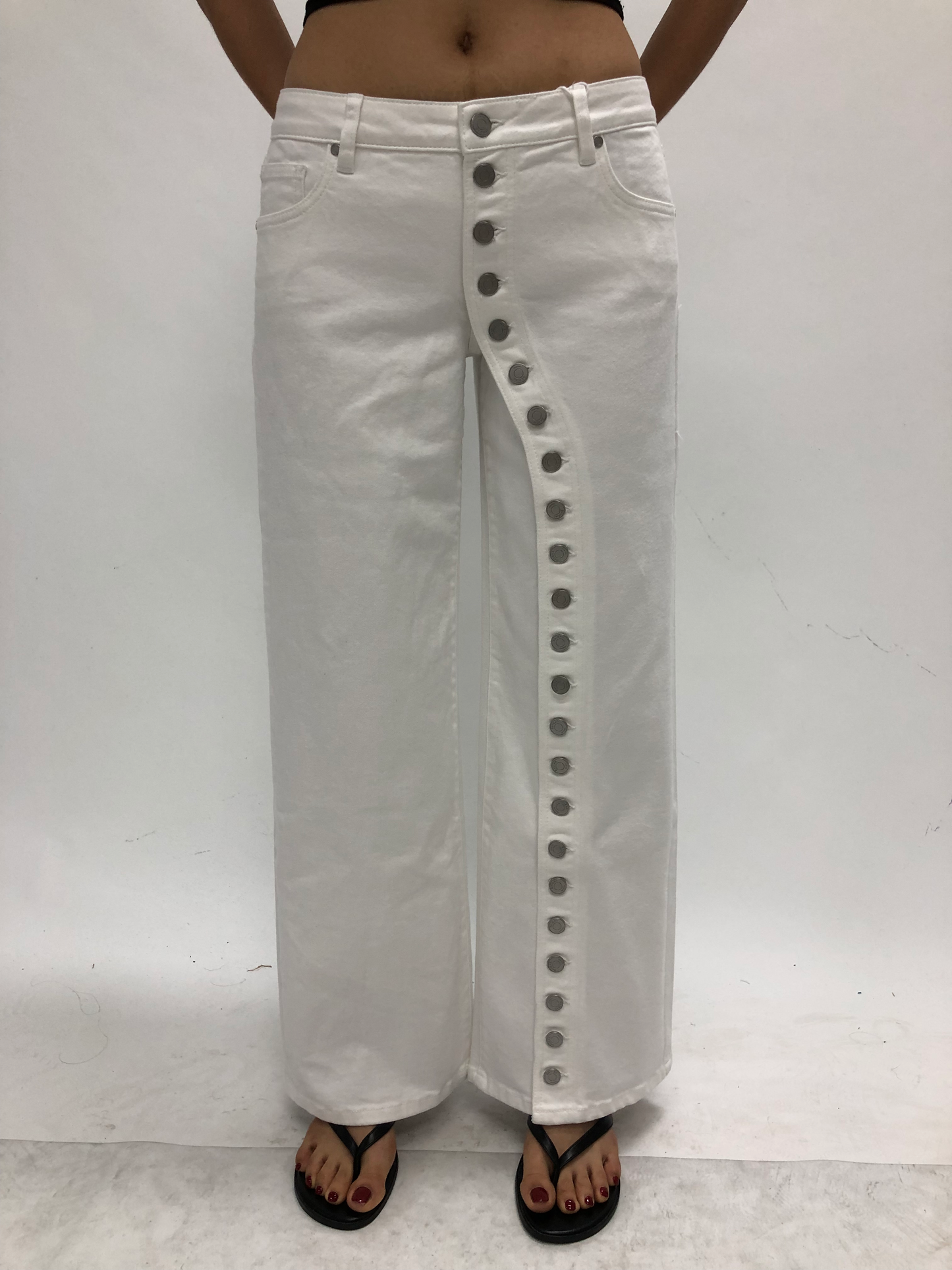 NEW YORK LOW RISE WIDE LEG FULL JEANS CLOUD REALM