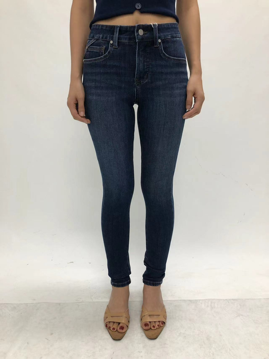 VIENNA MID RISE SKINNY ANKLE JEANS Heavy Washed Indigo