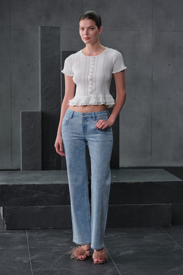 HONG KONG MID RISE STRAIGHT FULL JEANS BYT5367