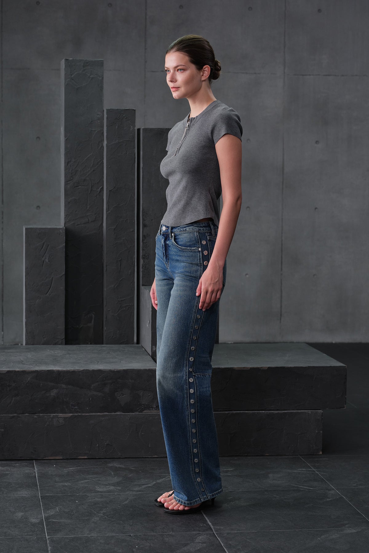 NEW YORK HIGH RISE WIDE LEG TALL JEANS BYW8442