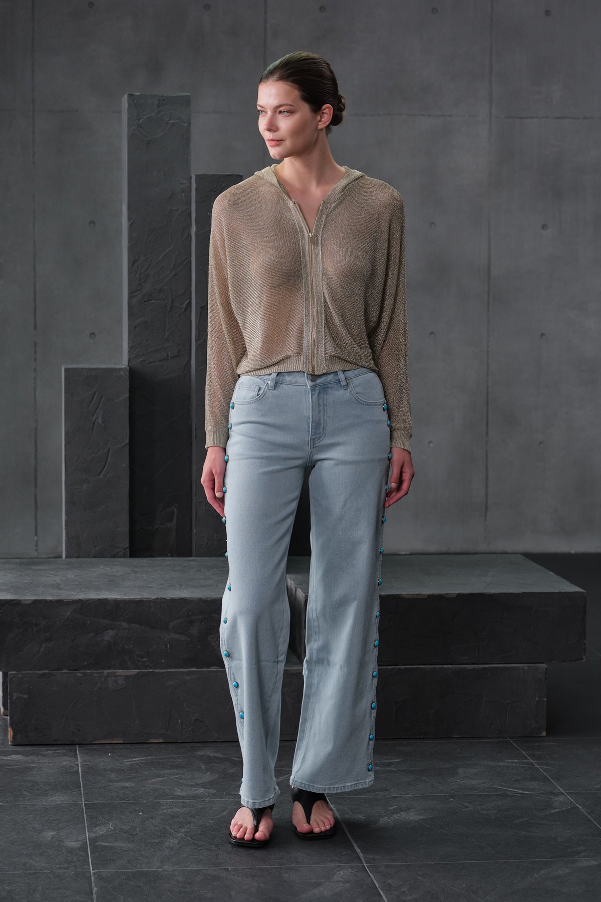 NEW YORK MID RISE WIDE LEG FULL JEANS  BYW8407