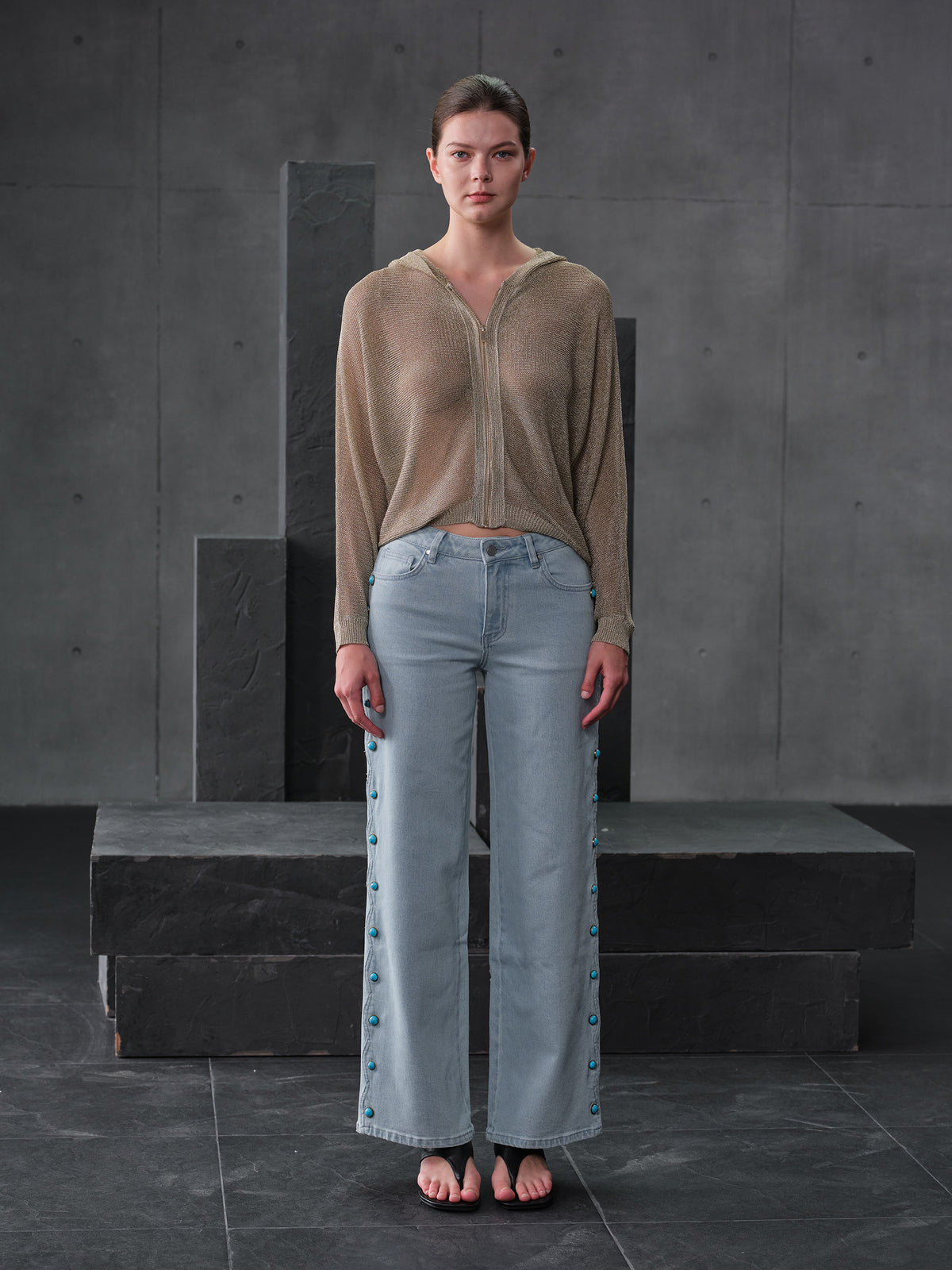 NEW YORK MID RISE WIDE LEG FULL JEANS  BYW8407