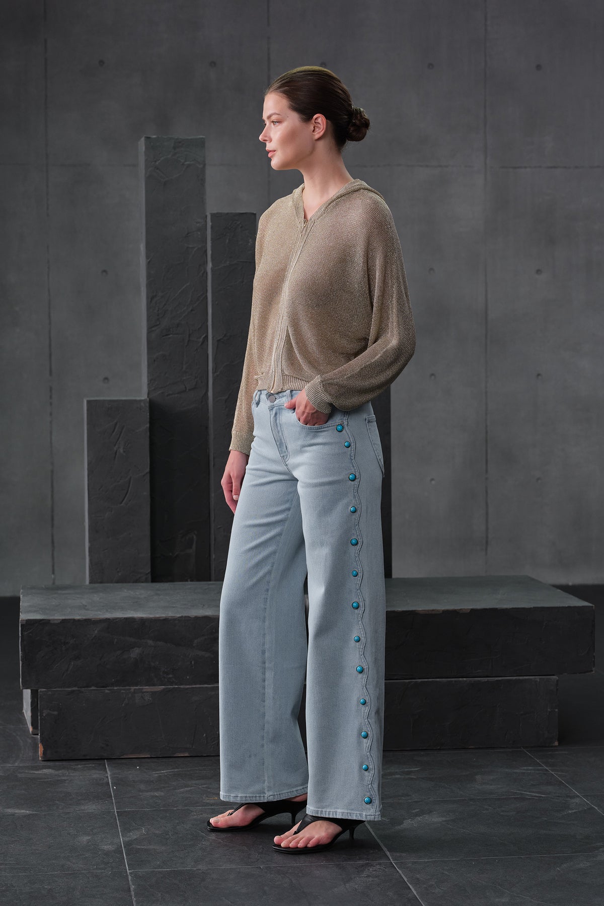 NEW YORK MID RISE WIDE LEG FULL JEANS  BYW8407