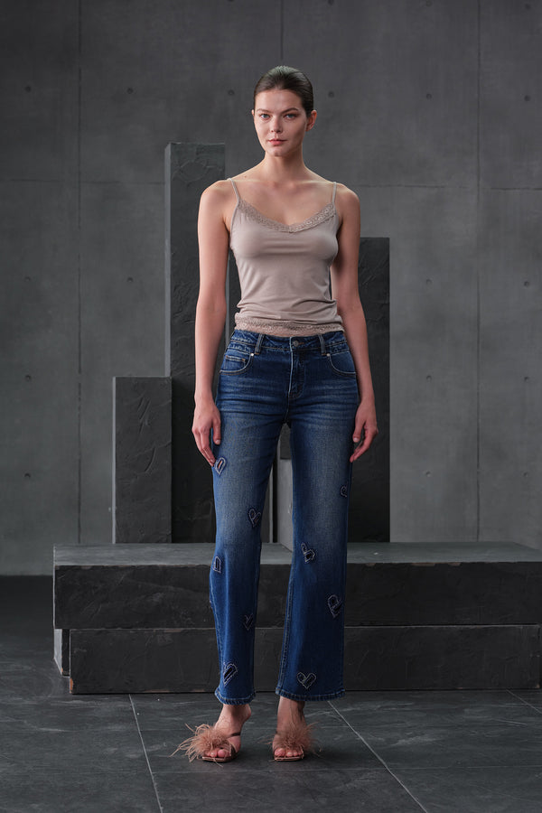 HONG KONG M-HIGH RISE STRAIGHT FULL JEANS BYT5359