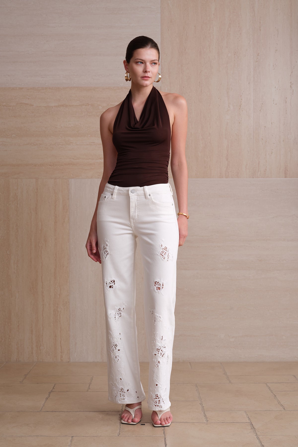 NEW YORK M-HIGH RISE WIDE LEG FULL PANTS BYW8409
