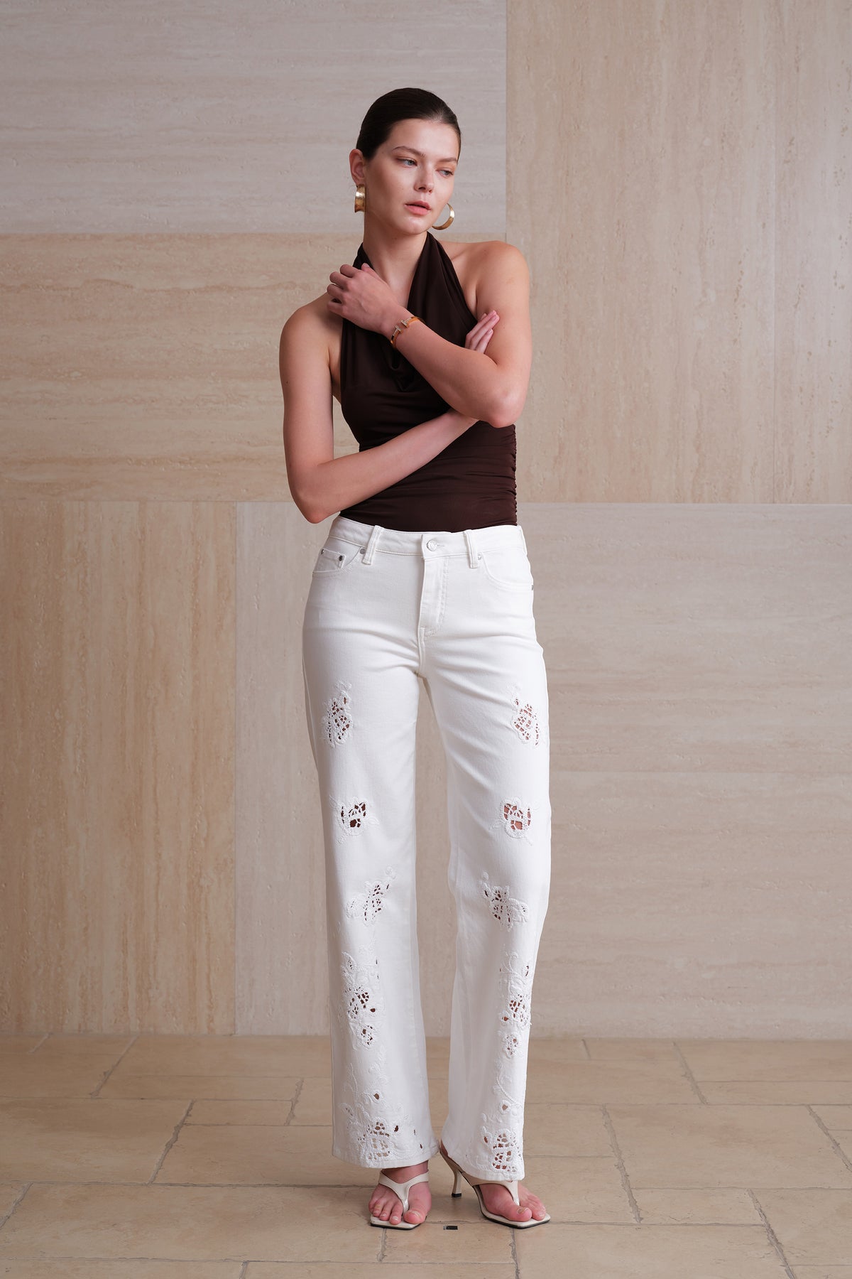 NEW YORK M-HIGH RISE WIDE LEG FULL PANTS BYW8409