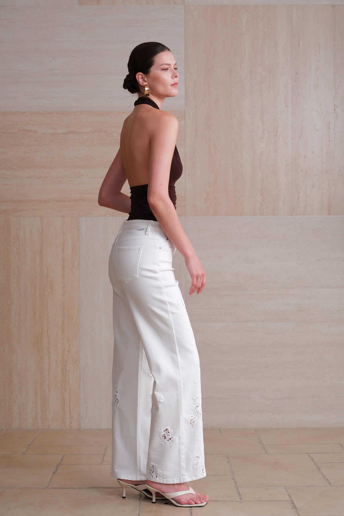 NEW YORK M-HIGH RISE WIDE LEG FULL PANTS BYW8409