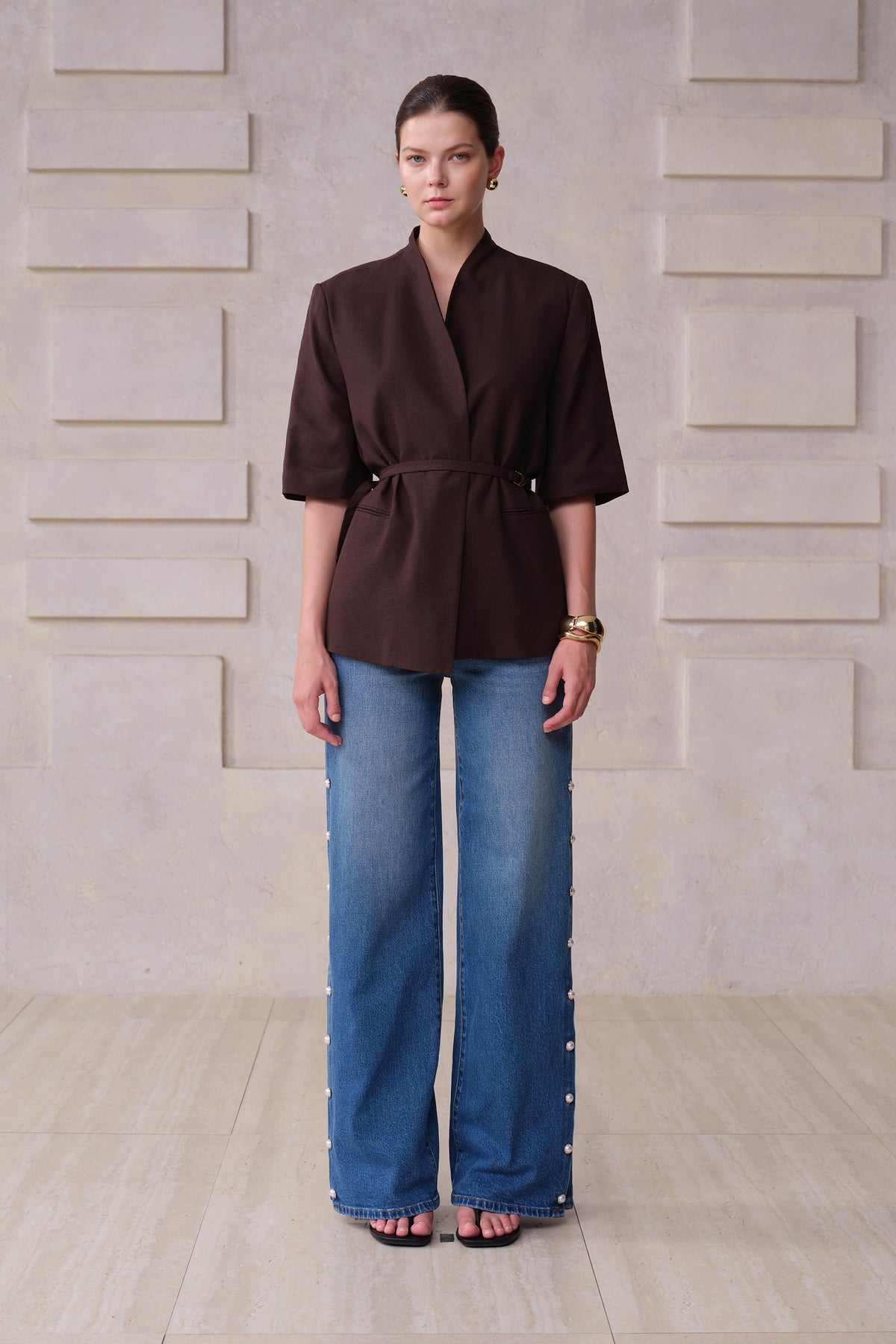 NEW YORK HIGH RISE WIDE LEG FULL JEANS BYW8410