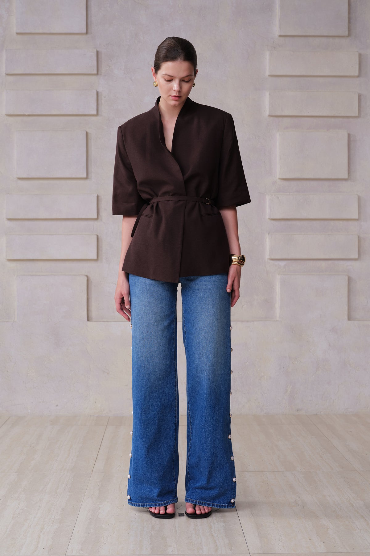 NEW YORK HIGH RISE WIDE LEG FULL JEANS BYW8410